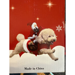 Christmas Dog Costume, Running Santa with Reindeer, Pet Holiday Outfit